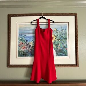 Dress the Population Red Dress NWT with Sweetheart Neckline and Fluted Hem